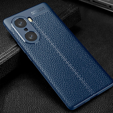 Silikon Hülle Handyhülle Gummi Schutzhülle Flexible Leder Tasche WL1 für Huawei Honor 60 5G Blau