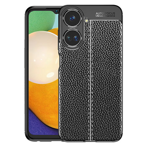 Silikon Hülle Handyhülle Gummi Schutzhülle Flexible Leder Tasche WL1 für Realme 10 Pro 5G Schwarz