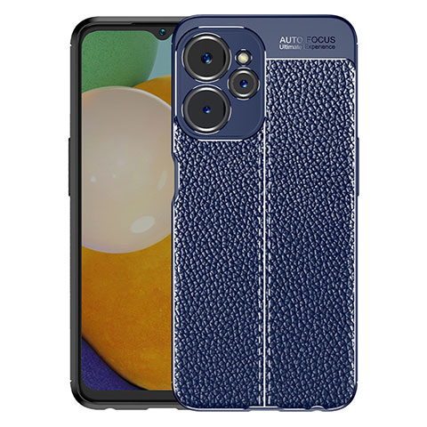 Silikon Hülle Handyhülle Gummi Schutzhülle Flexible Leder Tasche WL1 für Realme 9i 5G Blau