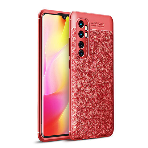 Silikon Hülle Handyhülle Gummi Schutzhülle Flexible Leder Tasche WL1 für Xiaomi Mi Note 10 Lite Rot