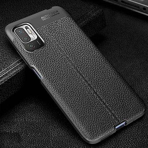 Silikon Hülle Handyhülle Gummi Schutzhülle Flexible Leder Tasche WL1 für Xiaomi POCO M3 Pro 5G Schwarz