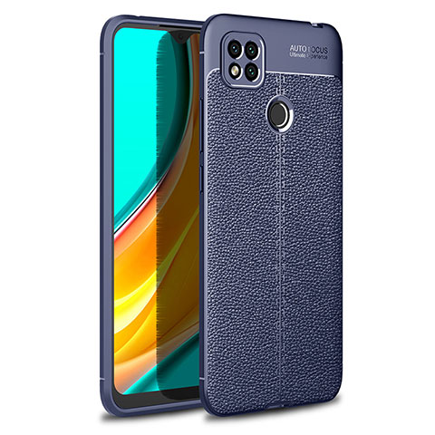 Silikon Hülle Handyhülle Gummi Schutzhülle Flexible Leder Tasche WL1 für Xiaomi Redmi 9 India Blau