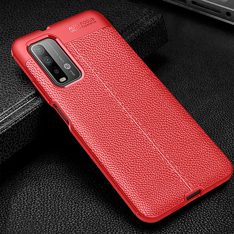 Silikon Hülle Handyhülle Gummi Schutzhülle Flexible Leder Tasche WL1 für Xiaomi Redmi 9 Power Rot