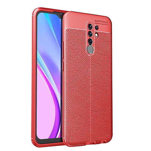 Silikon Hülle Handyhülle Gummi Schutzhülle Flexible Leder Tasche WL1 für Xiaomi Redmi 9 Prime India Rot