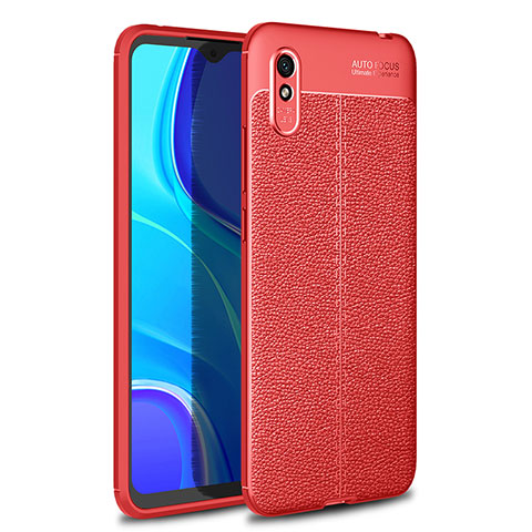 Silikon Hülle Handyhülle Gummi Schutzhülle Flexible Leder Tasche WL1 für Xiaomi Redmi 9A Rot