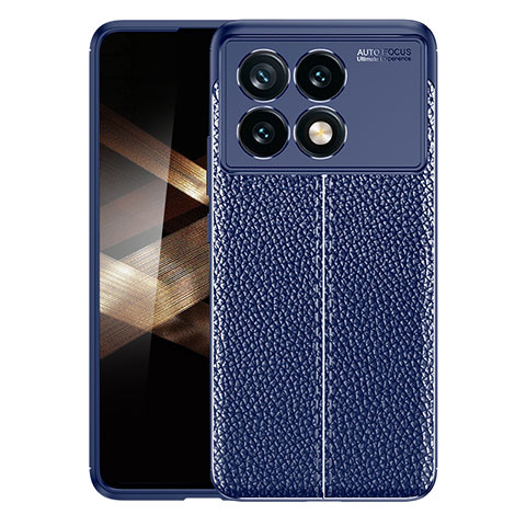 Silikon Hülle Handyhülle Gummi Schutzhülle Flexible Leder Tasche WL1 für Xiaomi Redmi K70E 5G Blau