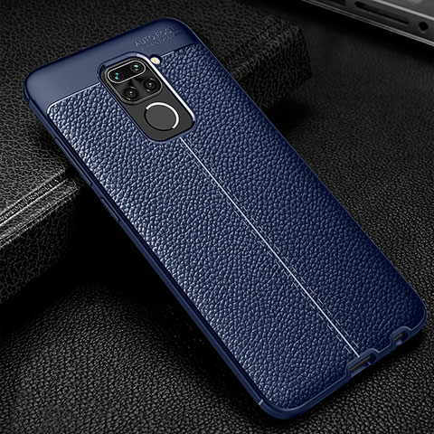 Silikon Hülle Handyhülle Gummi Schutzhülle Flexible Leder Tasche WL1 für Xiaomi Redmi Note 9 Blau