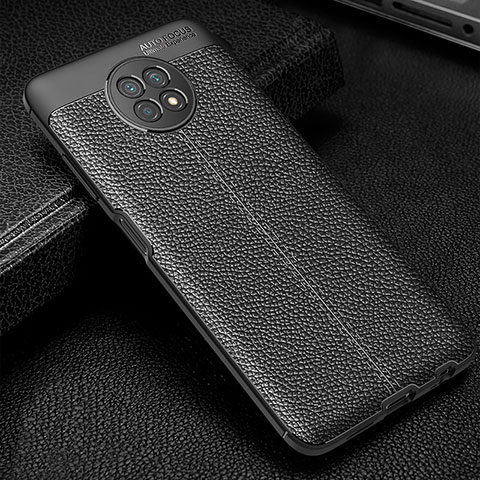 Silikon Hülle Handyhülle Gummi Schutzhülle Flexible Leder Tasche WL1 für Xiaomi Redmi Note 9T 5G Schwarz