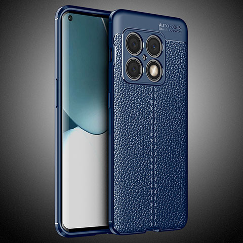 Silikon Hülle Handyhülle Gummi Schutzhülle Flexible Leder Tasche WL2 für OnePlus 10 Pro 5G Blau