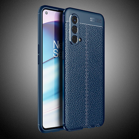 Silikon Hülle Handyhülle Gummi Schutzhülle Flexible Leder Tasche WL2 für OnePlus Nord CE 5G Blau