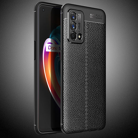 Silikon Hülle Handyhülle Gummi Schutzhülle Flexible Leder Tasche WL2 für Realme GT Master 5G Schwarz