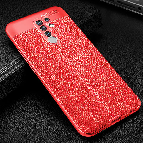 Silikon Hülle Handyhülle Gummi Schutzhülle Flexible Leder Tasche WL2 für Xiaomi Poco M2 Rot