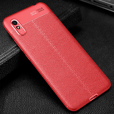 Silikon Hülle Handyhülle Gummi Schutzhülle Flexible Leder Tasche WL2 für Xiaomi Redmi 9AT Rot