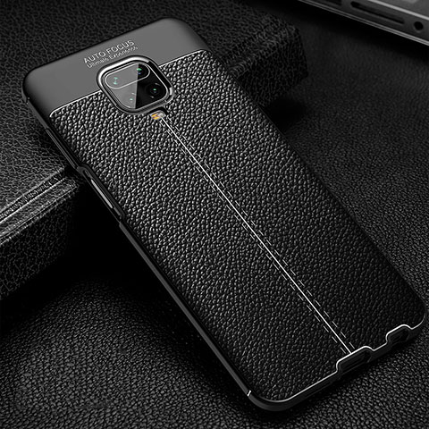 Silikon Hülle Handyhülle Gummi Schutzhülle Flexible Leder Tasche WL2 für Xiaomi Redmi Note 9 Pro Schwarz