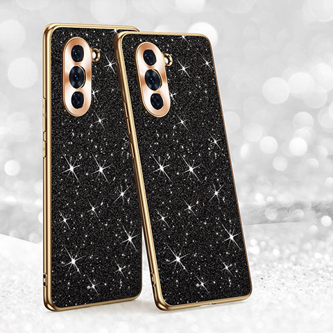 Silikon Hülle Handyhülle Gummi Schutzhülle Flexible Tasche Bling-Bling GS1 für Huawei Nova 10 Pro Schwarz