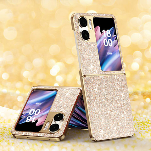 Silikon Hülle Handyhülle Gummi Schutzhülle Flexible Tasche Bling-Bling GS1 für Oppo Find N2 Flip 5G Gold