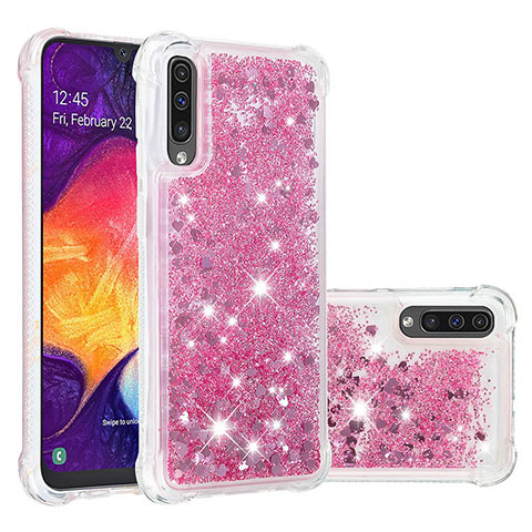 Silikon Hülle Handyhülle Gummi Schutzhülle Flexible Tasche Bling-Bling S01 für Samsung Galaxy A30S Rot