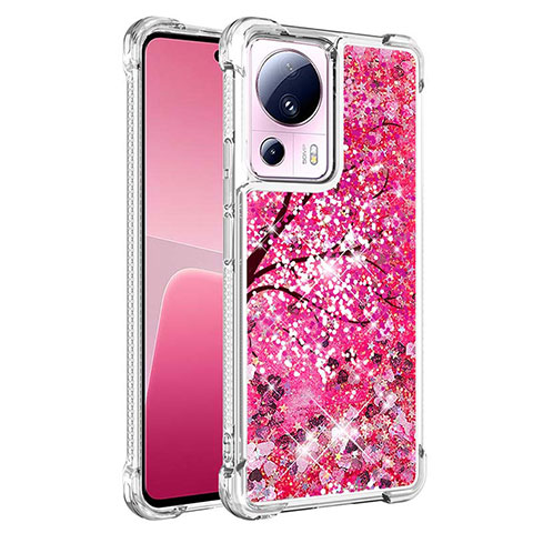 Silikon Hülle Handyhülle Gummi Schutzhülle Flexible Tasche Bling-Bling S01 für Xiaomi Mi 13 Lite 5G Pink