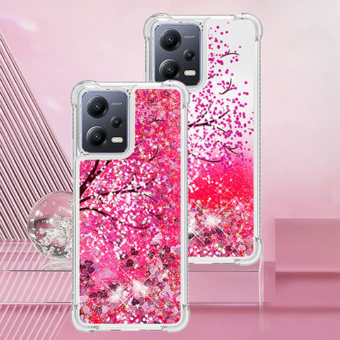 Silikon Hülle Handyhülle Gummi Schutzhülle Flexible Tasche Bling-Bling S01 für Xiaomi Poco X5 5G Pink