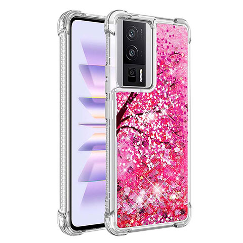 Silikon Hülle Handyhülle Gummi Schutzhülle Flexible Tasche Bling-Bling S01 für Xiaomi Redmi K60 5G Pink