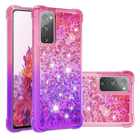 Silikon Hülle Handyhülle Gummi Schutzhülle Flexible Tasche Bling-Bling S02 für Samsung Galaxy S20 FE 4G Pink