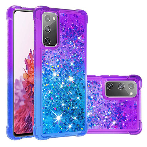 Silikon Hülle Handyhülle Gummi Schutzhülle Flexible Tasche Bling-Bling S02 für Samsung Galaxy S20 FE 4G Violett