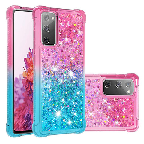 Silikon Hülle Handyhülle Gummi Schutzhülle Flexible Tasche Bling-Bling S02 für Samsung Galaxy S20 Lite 5G Rosa