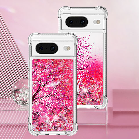 Silikon Hülle Handyhülle Gummi Schutzhülle Flexible Tasche Bling-Bling S03 für Google Pixel 8 5G Pink