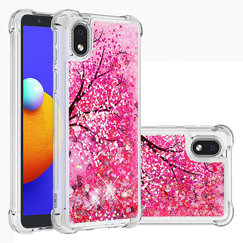 Silikon Hülle Handyhülle Gummi Schutzhülle Flexible Tasche Bling-Bling S03 für Samsung Galaxy A01 Core Pink