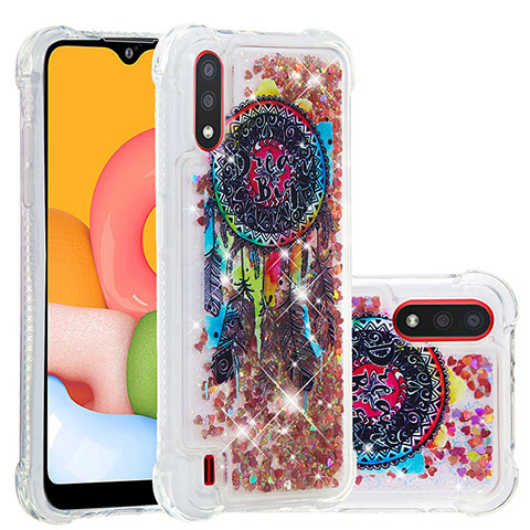 Silikon Hülle Handyhülle Gummi Schutzhülle Flexible Tasche Bling-Bling S03 für Samsung Galaxy A01 SM-A015 Plusfarbig