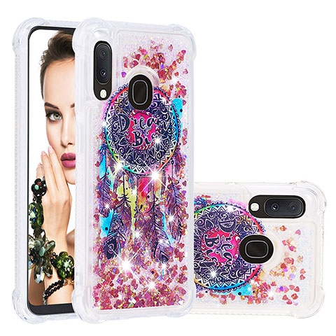 Silikon Hülle Handyhülle Gummi Schutzhülle Flexible Tasche Bling-Bling S03 für Samsung Galaxy A20e Plusfarbig