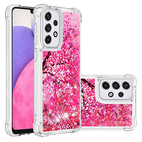 Silikon Hülle Handyhülle Gummi Schutzhülle Flexible Tasche Bling-Bling S03 für Samsung Galaxy A33 5G Pink