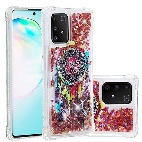 Silikon Hülle Handyhülle Gummi Schutzhülle Flexible Tasche Bling-Bling S03 für Samsung Galaxy A91 Plusfarbig