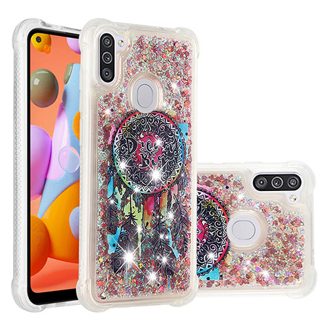 Silikon Hülle Handyhülle Gummi Schutzhülle Flexible Tasche Bling-Bling S03 für Samsung Galaxy M11 Plusfarbig