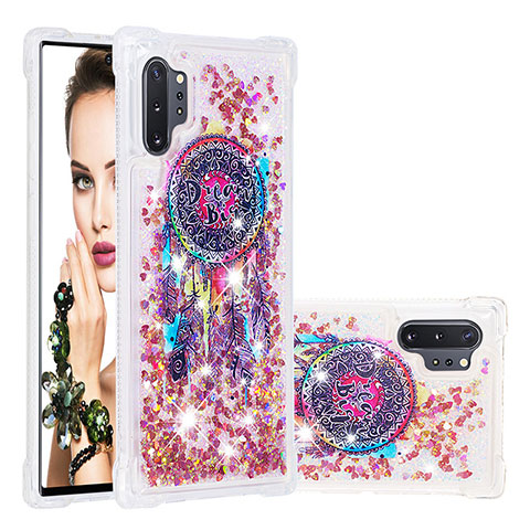 Silikon Hülle Handyhülle Gummi Schutzhülle Flexible Tasche Bling-Bling S03 für Samsung Galaxy Note 10 Plus 5G Rot