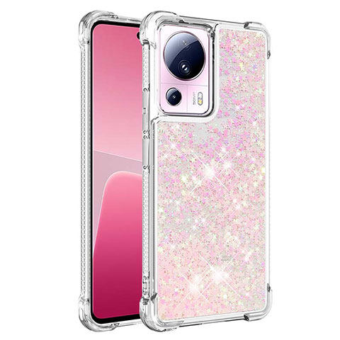 Silikon Hülle Handyhülle Gummi Schutzhülle Flexible Tasche Bling-Bling S03 für Xiaomi Mi 12 Lite NE 5G Rosa