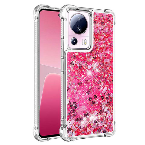 Silikon Hülle Handyhülle Gummi Schutzhülle Flexible Tasche Bling-Bling S03 für Xiaomi Mi 13 Lite 5G Pink