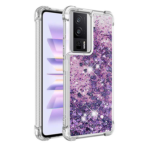 Silikon Hülle Handyhülle Gummi Schutzhülle Flexible Tasche Bling-Bling S03 für Xiaomi Redmi K60 5G Violett