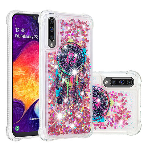 Silikon Hülle Handyhülle Gummi Schutzhülle Flexible Tasche Bling-Bling S04 für Samsung Galaxy A50 Plusfarbig