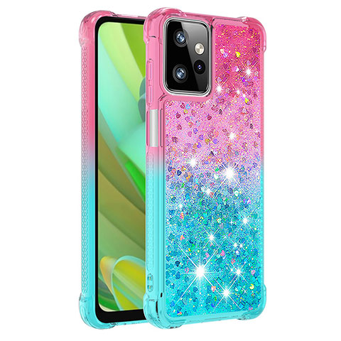 Silikon Hülle Handyhülle Gummi Schutzhülle Flexible Tasche Bling-Bling YB2 für Motorola Moto G Power 5G (2023) Rosa