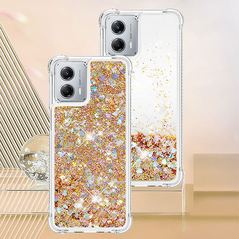 Silikon Hülle Handyhülle Gummi Schutzhülle Flexible Tasche Bling-Bling YB3 für Motorola Moto G 5G (2023) Gold