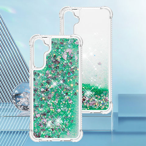 Silikon Hülle Handyhülle Gummi Schutzhülle Flexible Tasche Bling-Bling YB3 für Samsung Galaxy A34 5G Grün