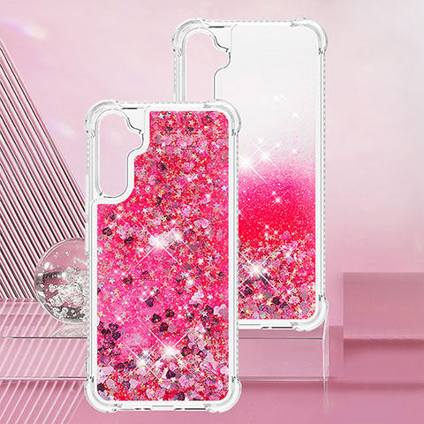 Silikon Hülle Handyhülle Gummi Schutzhülle Flexible Tasche Bling-Bling YB3 für Samsung Galaxy A34 5G Pink