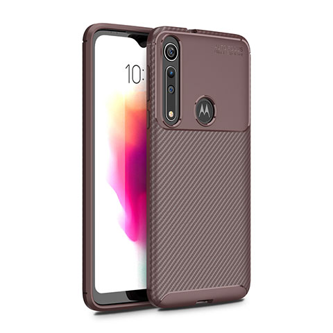 Silikon Hülle Handyhülle Gummi Schutzhülle Flexible Tasche Köper für Motorola Moto G8 Play Braun