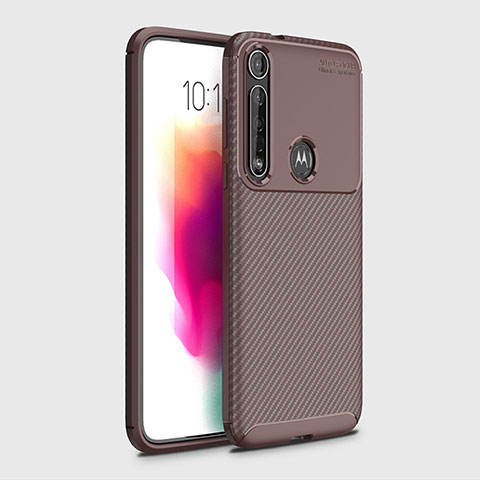 Silikon Hülle Handyhülle Gummi Schutzhülle Flexible Tasche Köper für Motorola Moto G8 Plus Braun