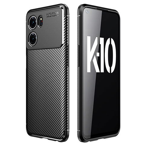 Silikon Hülle Handyhülle Gummi Schutzhülle Flexible Tasche Köper für Oppo K10 5G Schwarz