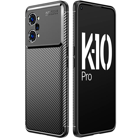 Silikon Hülle Handyhülle Gummi Schutzhülle Flexible Tasche Köper für Oppo K10 Pro 5G Schwarz