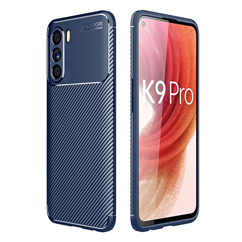 Silikon Hülle Handyhülle Gummi Schutzhülle Flexible Tasche Köper für Oppo K9 Pro 5G Blau