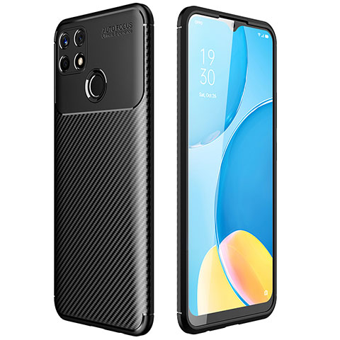 Silikon Hülle Handyhülle Gummi Schutzhülle Flexible Tasche Köper für Realme 7i RMX2193 Schwarz