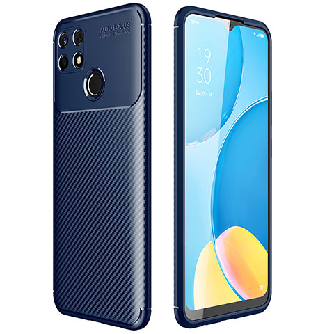 Silikon Hülle Handyhülle Gummi Schutzhülle Flexible Tasche Köper für Realme C25S Blau